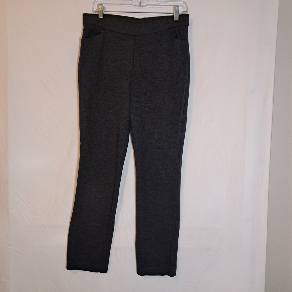 J. Jill Womens Pants Gray Size Small Ponte Slim Leg Elastic Waist Pull On